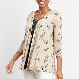 NWT Open Front Floral Cardigan Sz Xs